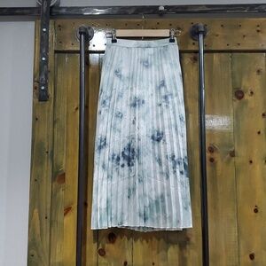Abercrombie & Fitch Marble Green Blue Silver  Shimmer Midi Skirt